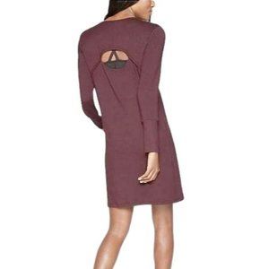 Athleta Crossover Sweatshirt Dress Cassis Burgundy Size S